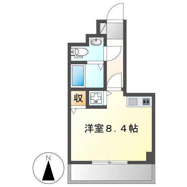リベール名駅南(ワンルーム/7階)の間取り写真