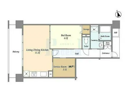 アーバンライフ目白駅前(1SLDK/5階)の間取り写真