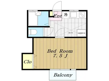 グラシオSK(1K/2階)の間取り写真
