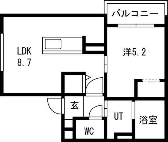 BON・ECLORE(1LDK/2階)の間取り写真