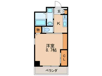 KAYA AOI(1K/8階)の間取り写真