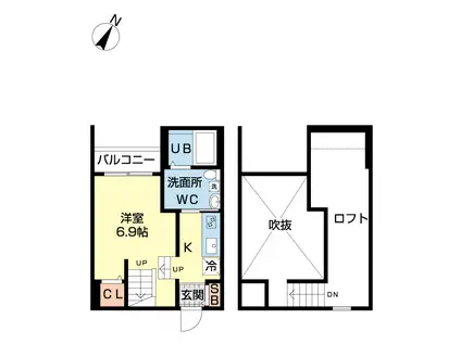 NEW GRAND(ワンルーム/1階)の間取り写真