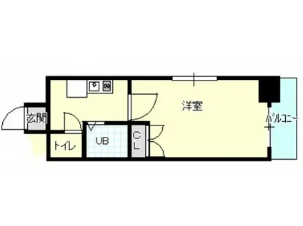 サンドエル東蟹屋(1K/2階)の間取り写真