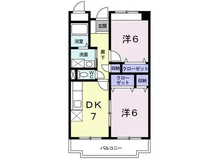 ルイーゼ(2DK/1階)の間取り写真