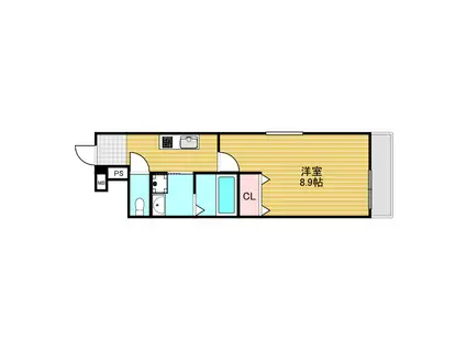 フジパレス北公園2番館(1K/3階)の間取り写真