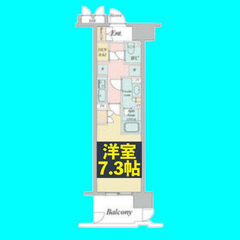 ラフィシア上前津(1K/8階)の間取り写真