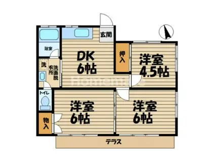 栄ハイム3(3DK/1階)の間取り写真
