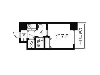 AXIS桜通内山(1K/14階)の間取り写真