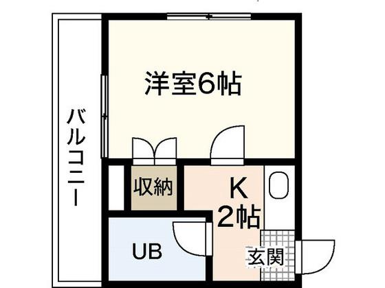 ホワイトパレス長束(1K/4階)の間取り写真