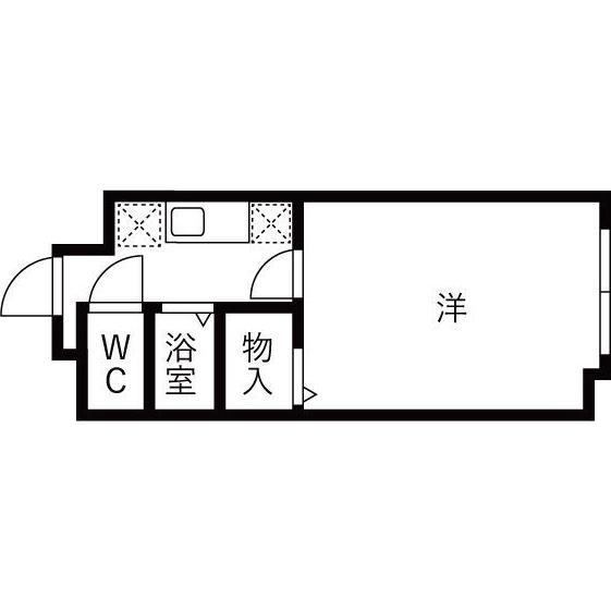 メイトーシェスタ(1K/1階)の間取り写真