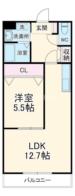 ガーデンコート六軒(2LDK/2階)の間取り写真