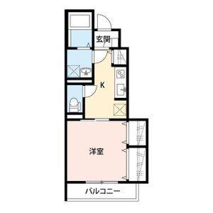 ベルレーヴ(1K/1階)の間取り写真