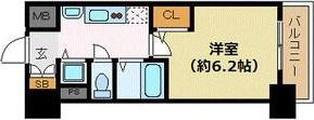 プレサンス名古屋STATIONビジュ(1K/6階)の間取り写真