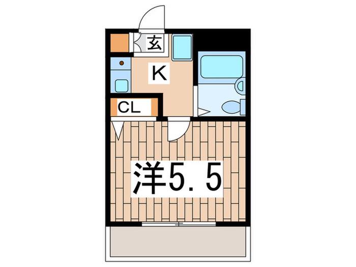 コパーズアプト港南VIパートII(1K/3階)の間取り写真