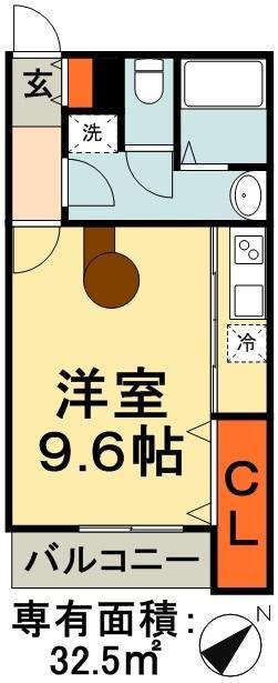 クレール・シャンブル(ワンルーム/3階)の間取り写真