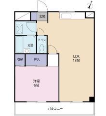 マナーけやき(1LDK/4階)の間取り写真