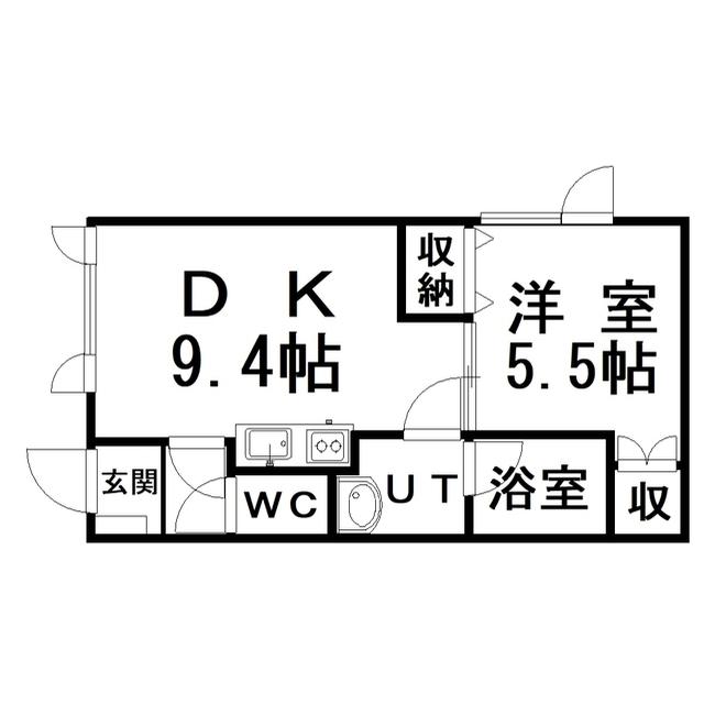 ウェルカムサトウ2(1DK/2階)の間取り写真