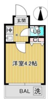 地下鉄谷町線 駒川中野駅 徒歩5分 3階建 築32年(1K/1階)の間取り写真