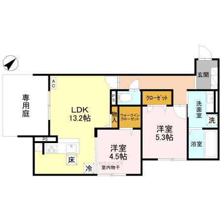 ステラフォーリア(2LDK/1階)の間取り写真