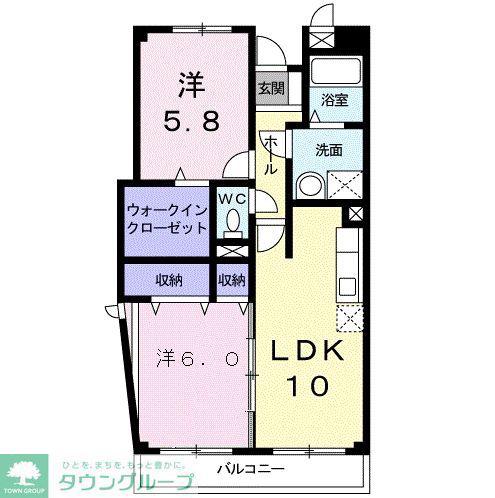 アウフォーレ(2LDK/3階)の間取り写真