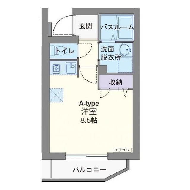 シャンノール(ワンルーム/3階)の間取り写真