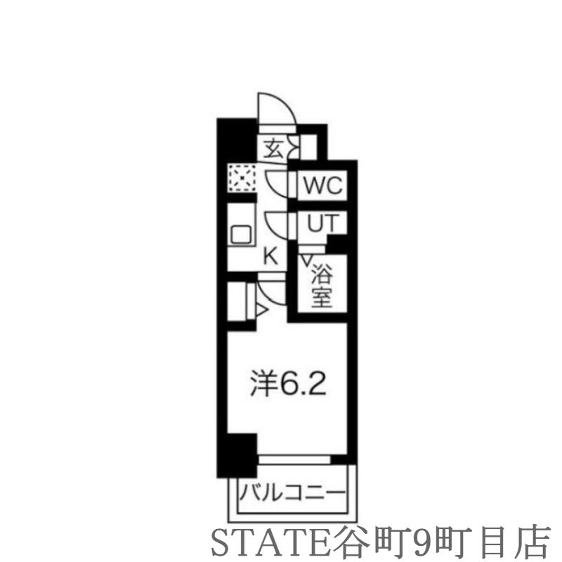 スプランディッド天王寺DUE(1K/10階)の間取り写真
