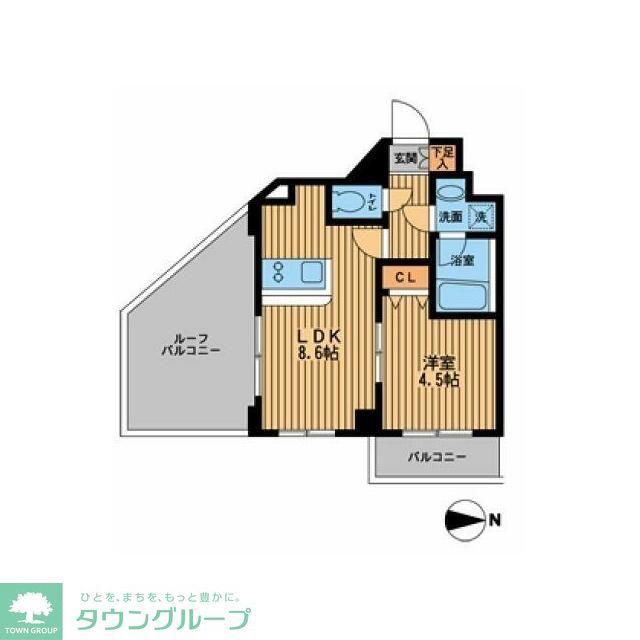 プライムアーバン中野上高田(1LDK/3階)の間取り写真