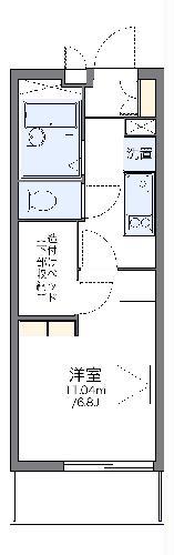 レオパレスキュア横浜(1K/2階)の間取り写真