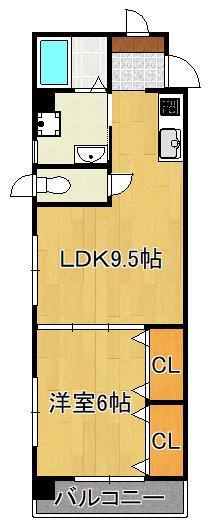 メゾンほおづきI(1LDK/7階)の間取り写真