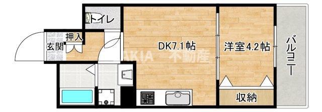 リアライズ長居公園通(1DK/5階)の間取り写真