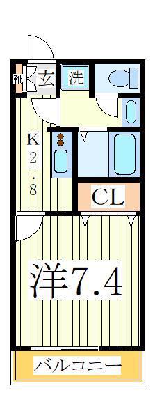 FREAHEIM(1K/4階)の間取り写真