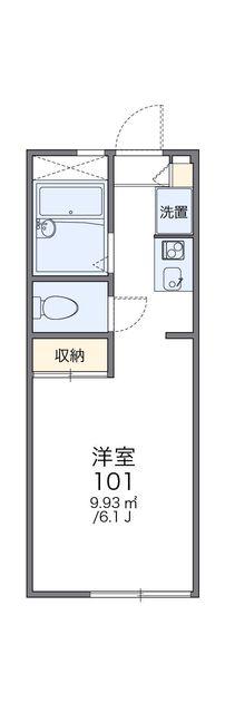 レオパレスヴェルジェ(1K/1階)の間取り写真