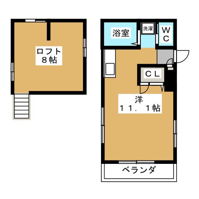 アフェット津田沼ミューズ(ワンルーム/2階)の間取り写真