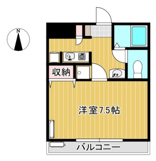 MSDハイツII(1K/2階)の間取り写真