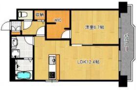 ケイジェイ博多住吉ビル(1LDK/4階)の間取り写真