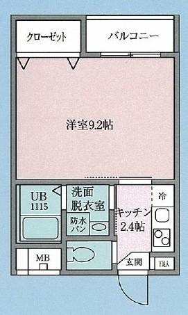 パルテール天王町(1K/3階)の間取り写真