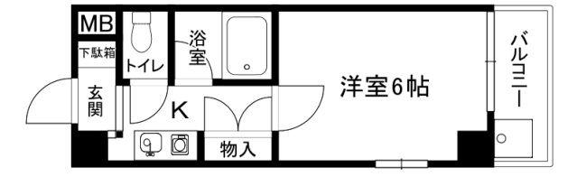 メゾン岩滝(1K/5階)の間取り写真