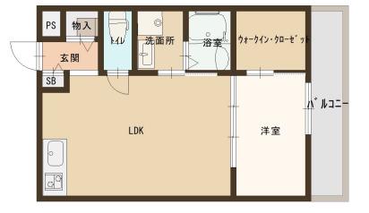 アークビルドI(1LDK/2階)の間取り写真