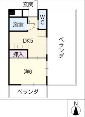ドエリングハト(1DK/3階)の間取り写真
