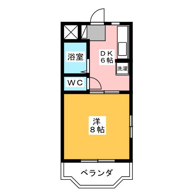 アルバI(1DK/1階)の間取り写真
