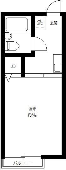 シティハイム シンムラ(1K/2階)の間取り写真