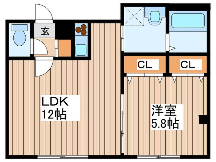 ヴィンヤード琴似(1LDK/3階)の間取り写真