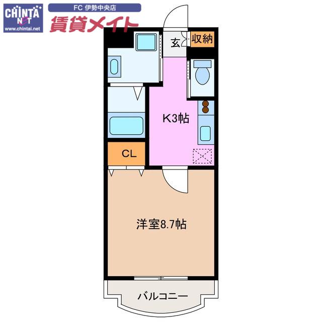 レグルス吹上(1K/2階)の間取り写真