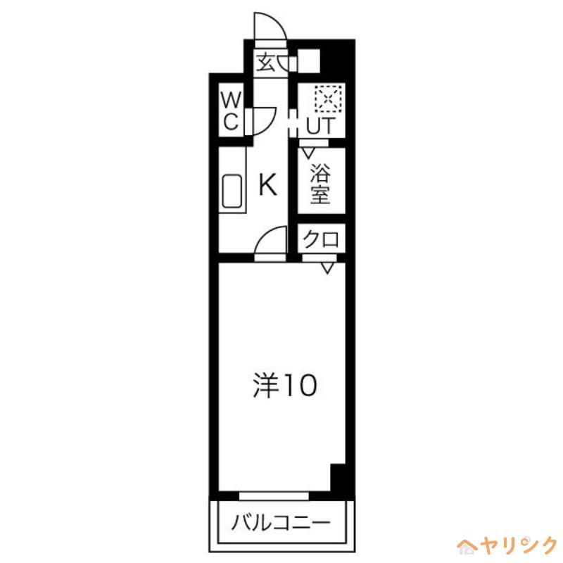 シャルマンMK(1K/3階)の間取り写真