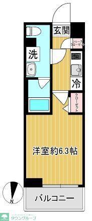 SHOKEN RESIDENCE 川崎(1K/2階)の間取り写真