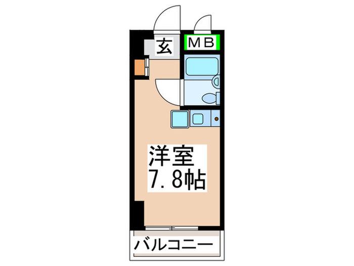 カーサマデラ藤が丘(ワンルーム/1階)の間取り写真