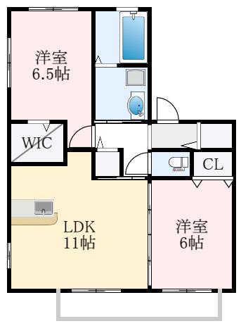 サニーコートM(2LDK/1階)の間取り写真