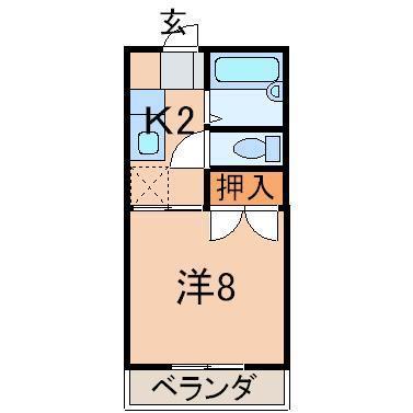 メゾンフォンティーヌ(1K/3階)の間取り写真