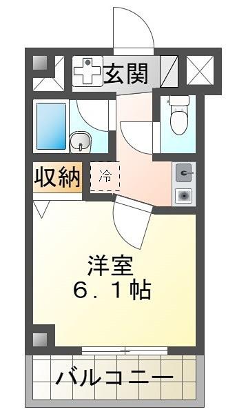 CIS南新町(1K/3階)の間取り写真