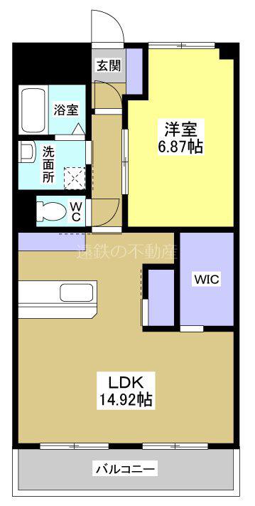 サンクレウェンズII(1LDK/5階)の間取り写真